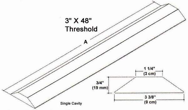 3" X 48" Threshold
