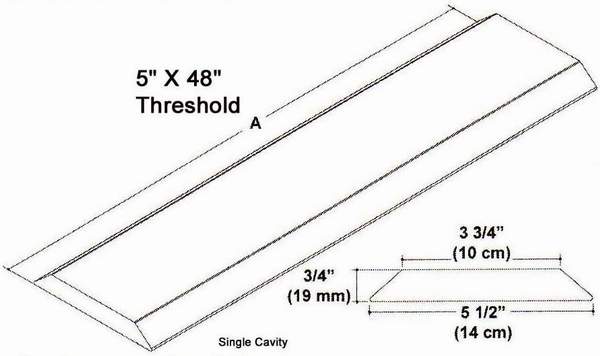 5" X 48" Threshold