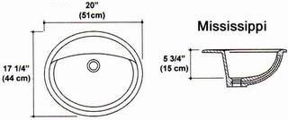 17 1/4" X 20" Mississippi Drop-In Bowl Mold
