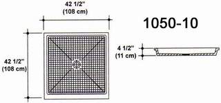 42 1/2" X 42 1/2" Shower Pan Mold