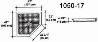 42" X 42" Neo Angle Shower Pan Mold