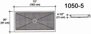 36" X 72" Shower Pan Mold
