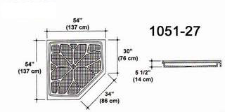 54" X 54" Neo Angle Shower Pan Mold