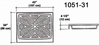 34" X 42" Shower Pan Mold