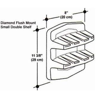 Diamond Flush Mount Small Double Shelf Mold