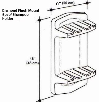 Diamond Flush Mount Soap/Shampoo Holder Mold