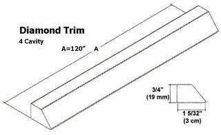 Diamond Trim Mold - 4 Cavity