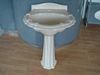 Elegant cultured marble pedestal sink