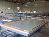 Making large cultured marble table top on wall panel mold