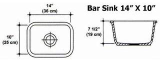 14" X 10" Bar Sink Mold