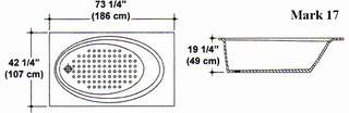 42 1/4" X 73 1/4" Mark 17 Bathtub Mold Set