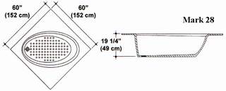 60" X 60" Mark 28 Bathtub Mold Set