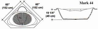 60" X 60" Mark 44 Corner Bathtub Mold Set