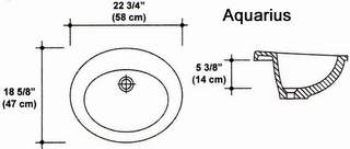 18 5/8" X 22 3/4" Aquarius Drop-In Bowl Mold