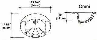 17 7/8" 21 1/4" Omni Drop-In Bowl Mold