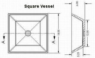 Sqaur Vessel Sink