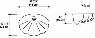 13 1/4" X 18 7/8" Maui Floating Bowl Mold, Utilized with Adjustable All Purpose, No-Bowl Mold