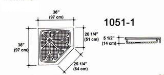 38" X 38" Neo Angle Shower Pan Mold