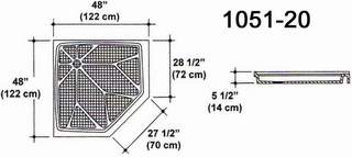 48" X 48" Neo Angle Shower Pan Mold