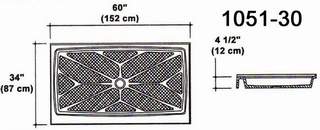 34" X 60" Shower Pan Mold