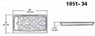 60" X 32" Shower Pan Mold