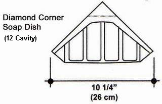 Diamond Corner Soap Dish Mold