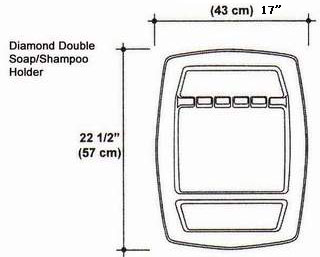 Diamond Double Soap/Shampoo Holder Mold