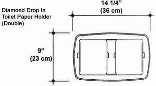 Diamond Drop In Toilet Paper Holder (Double) Mold