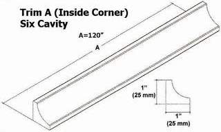 Inside Corner Trim Mold - Six Cavity