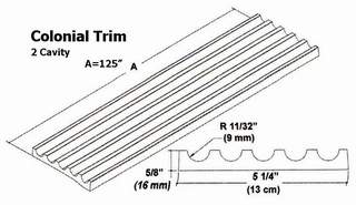 Colonial Trim Mold - 2 Cavity