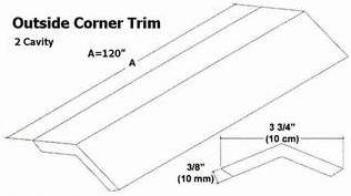 Outside Corner Trim Mold - 2 Cavity