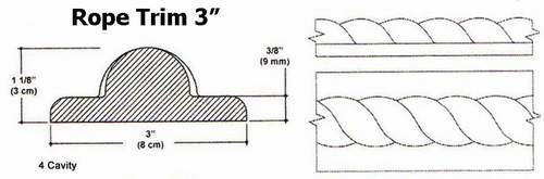 Rope Trim Mold - 3"