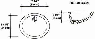 13 1/2" X 17 1/8" Ambassador Undermount Bowl Mold