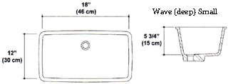 12" X 18" Wave Small ( Deep) Undermount Bowl Mold