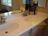 Double Bowl Vanity Top with End Splash