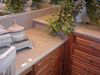 Granite vanity top with lower dressing/makeup table.