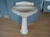 Fleur De Lis Onyx Pedestal Sink.